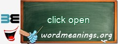 WordMeaning blackboard for click open
